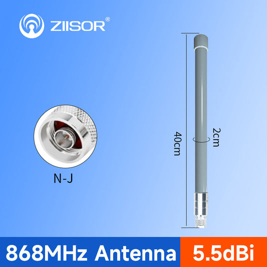 ZIISOR TX868-BLG-40 – 868-MHz-Fiberglas-Antenne, 5,5 dBi, 40 cm, mit N-Stecker