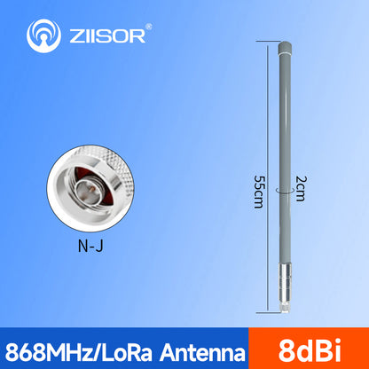 ZIISOR TX868-BLG-55 – 868-MHz-Fiberglas-Antenne, 8 dBi, 55 cm, mit N-Stecker