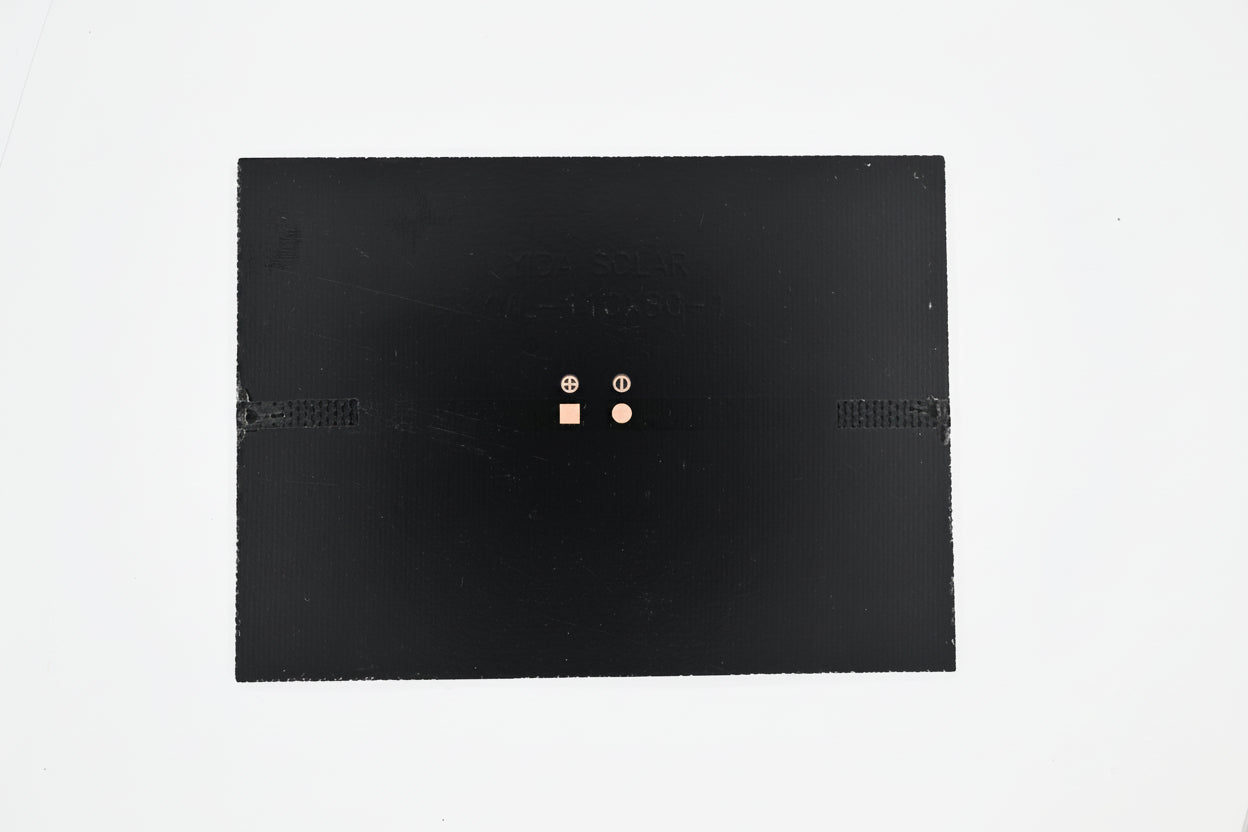 Inhero 6V/1W ETFE-Solarmodul – Rückseite mit Lötpads